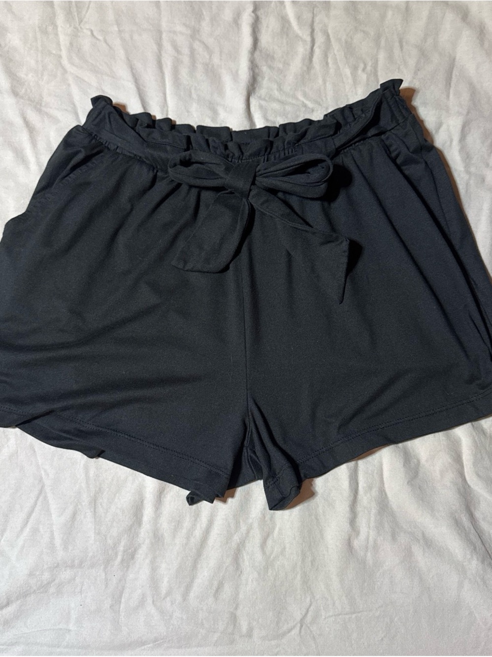 Women’s Black Drawstring Waist Shorts